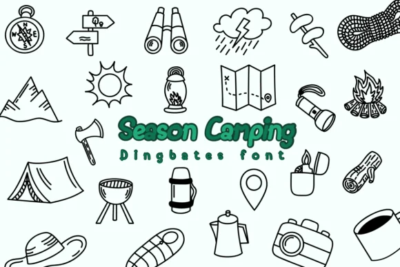 Season Camping by Chonada — Dingbats Font