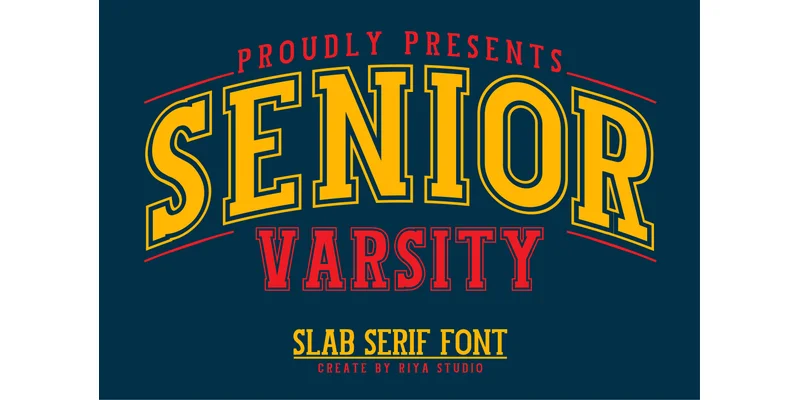 Senior Varsity Font by Riya Studio — Display Font