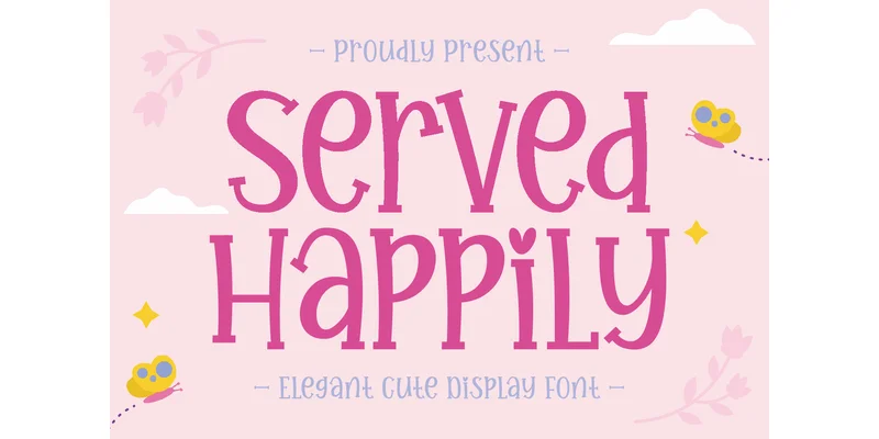 Served Happily Font by Refy (7NTypes) — Display Font