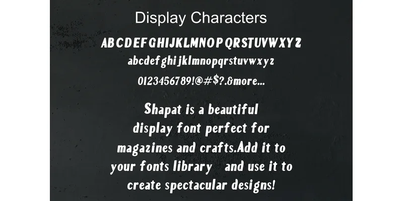 Shapat Font by mhd.usman00 — Display Font — thumbnail 4