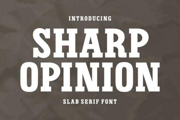 Sharp Opinion by Eightde โ Slab Serif Font