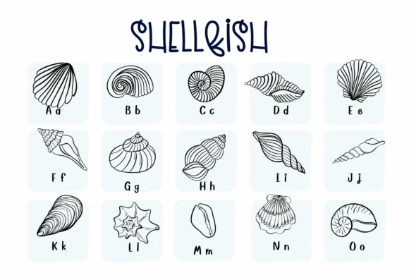 Shellfish by Sirinart — Dingbats Font — thumbnail 2