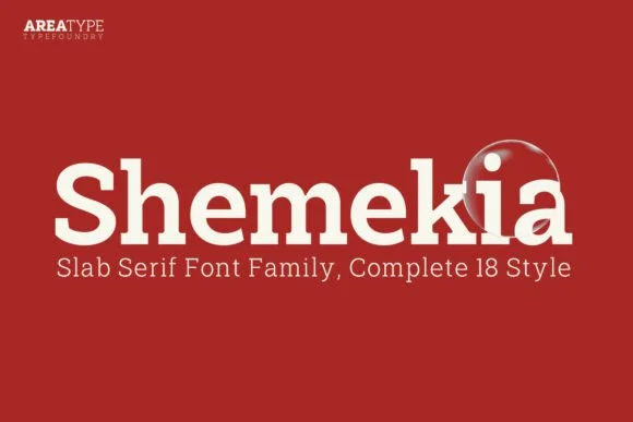 Shemekia Regular by Area Type — Slab Serif Font