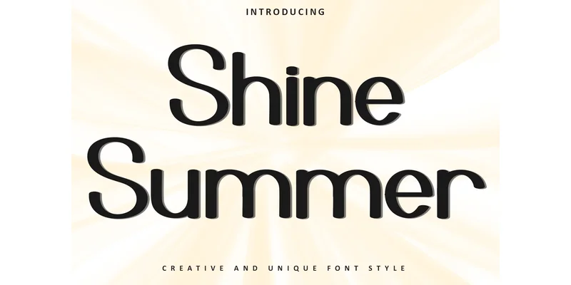 Shine Summer Font by FreshTypeINK — Display Font