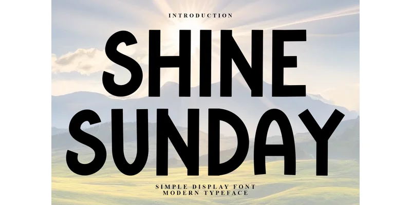 Shine Sunday Font by FreshTypeINK — Display Font