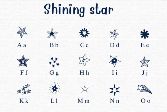 Shining Star by Nongyao — Dingbats Font — thumbnail 2