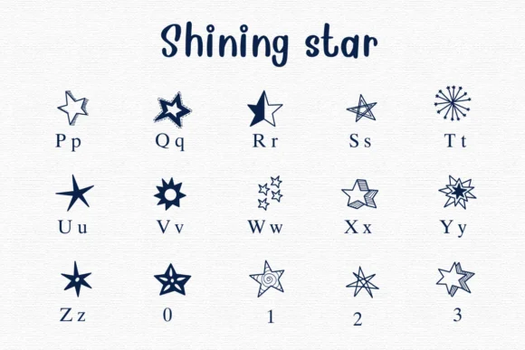 Shining Star by Nongyao — Dingbats Font — thumbnail 3