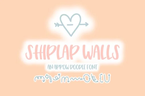Shiplap Walls by Fairways and Chalkboards — Dingbats Font