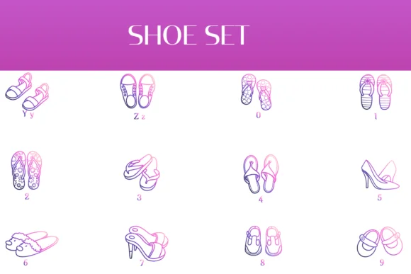 Shoe Set by Heartcraft Atelier — Dingbats Font — thumbnail 4