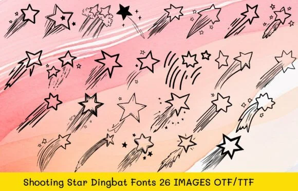 Shooting Star by MOMAT THIRTYONE — Dingbats Font