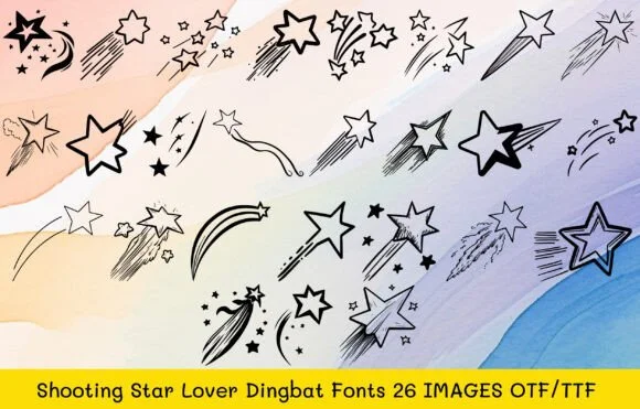 Shooting Star Lover by MOMAT THIRTYONE — Dingbats Font