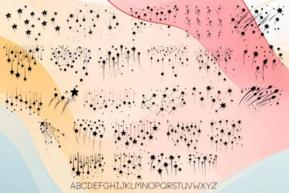 Shooting Stars by MOMAT THIRTYONE — Dingbats Font — thumbnail 2
