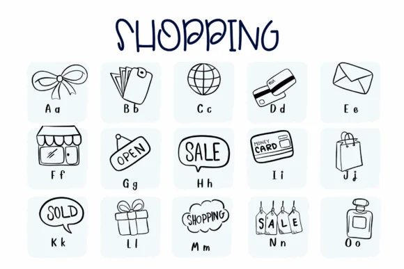 Shopping by Sirinart — Dingbats Font — thumbnail 2