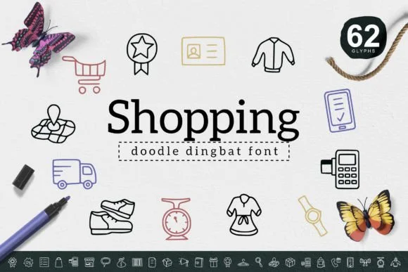 Shopping by YandiDesigns — Dingbats Font