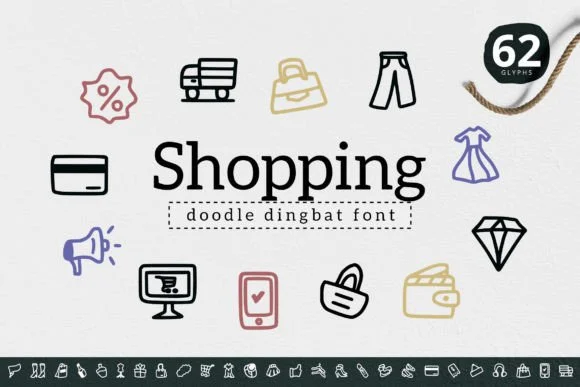 Shopping by YandiDesigns — Dingbats Font