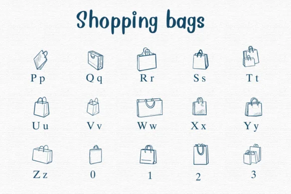 Shopping Bags by Nongyao — Dingbats Font — thumbnail 3