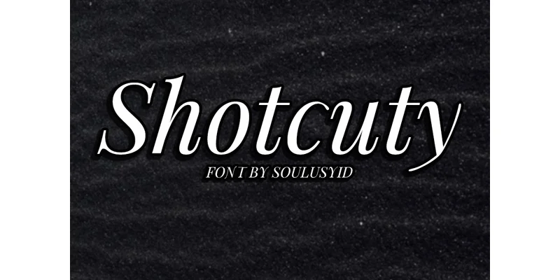 Shotcuty Font by SoulusYid — Sans Serif Font