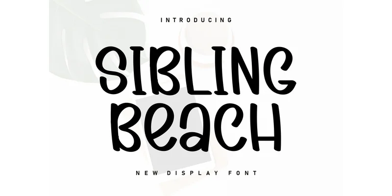 Sibling Beach Font by KC Production — Display Font