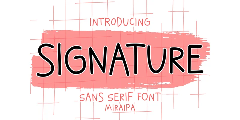 Signature Font by miraipa — Sans Serif Font
