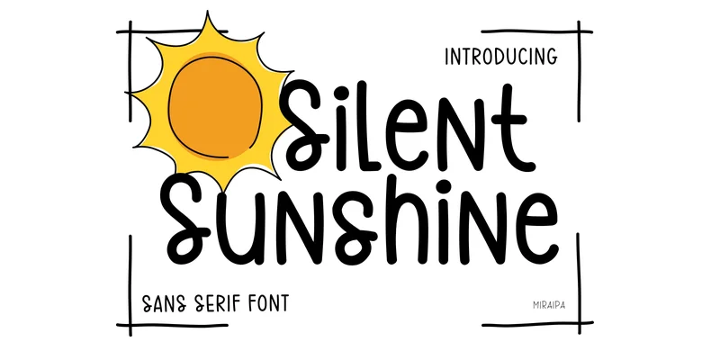 Silent Sunshine Font by miraipa — Sans Serif Font