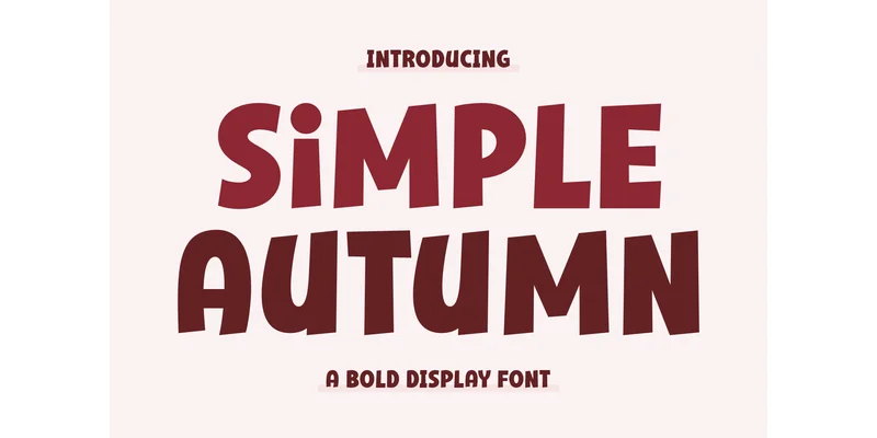 Simple Autumn Font by Eightde — Display Font