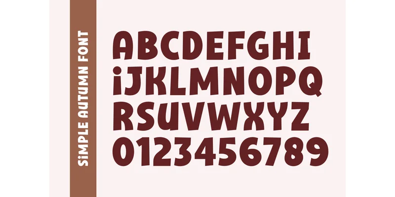 Simple Autumn Font by Eightde — Display Font — thumbnail 3