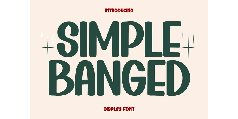 Simple Banged Font by Minimalist Eyes — Display Font