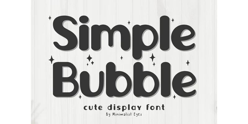 Simple Bubble Font by Minimalist Eyes — Display Font