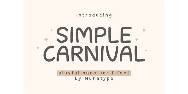 Simple Carnival Font by Nuhatype — Sans Serif Font