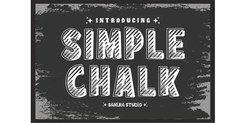 Simple Chalk Font by Sahira Studio by Sahira Studio — Decorative Font