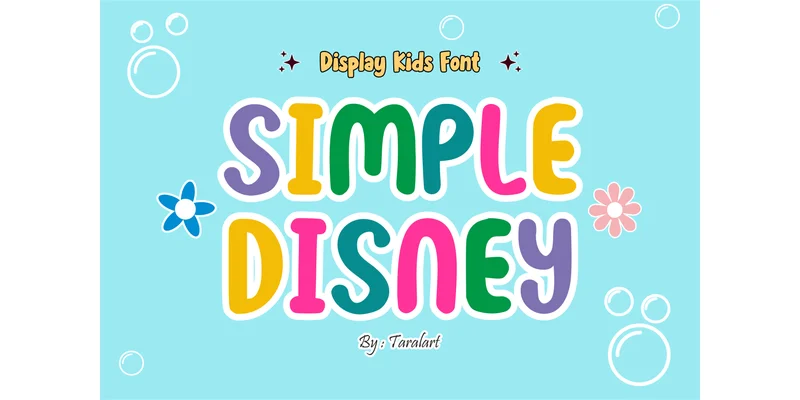 Simple Disney Font by TaralArt — Display Font