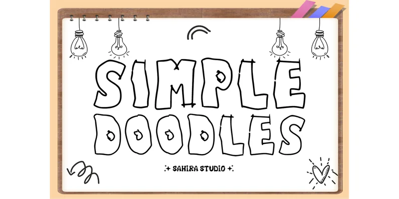 Simple Doodles Font by Sahira Studio — Display Font