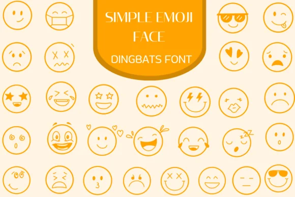 Simple Emoji Faces by Heartcraft Atelier — Dingbats Font