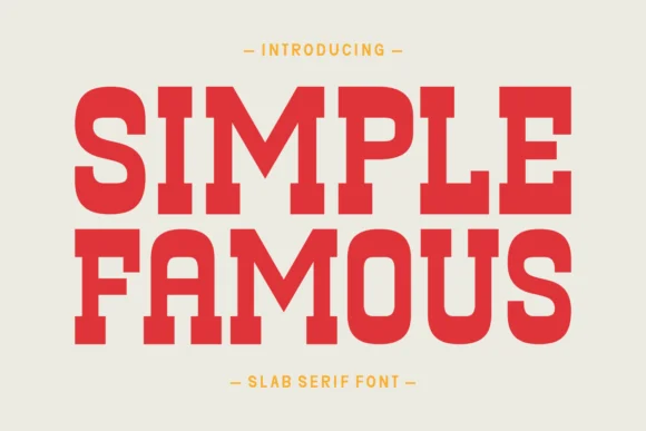Simple Famous by Ade (7NTypes) — Slab Serif Font