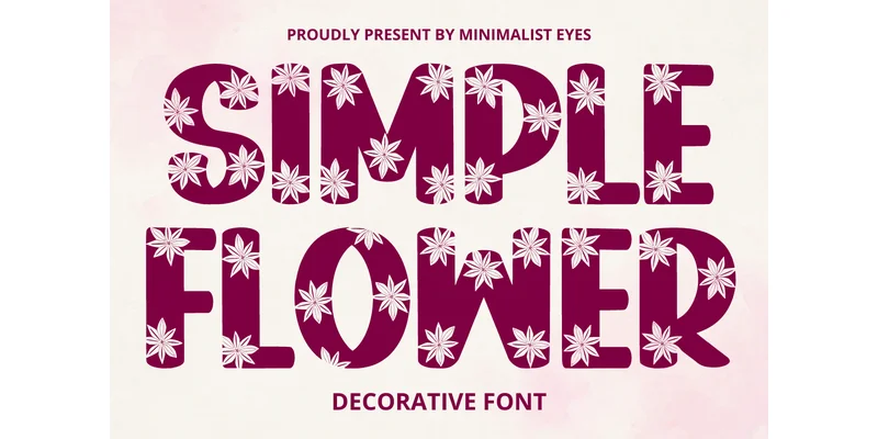 Simple Flower Font by Minimalist Eyes by Minimalist Eyes — Decorative Font