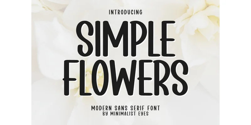 Simple Flowers Font by Minimalist Eyes — Sans Serif Font