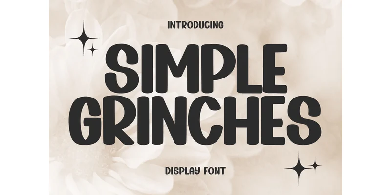 Simple Grinches Font by Minimalist Eyes — Display Font