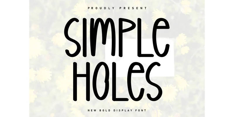 Simple Holes Font by Berkah Shop — Display Font
