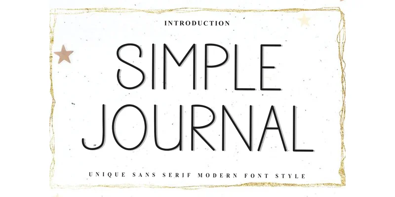 Simple Journal Font by FreshTypeINK — Sans Serif Font