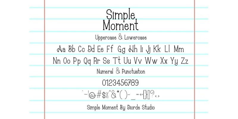 Simple Moment Font by Diorde Studio by Diorde Studio — Sans Serif Font — thumbnail 8