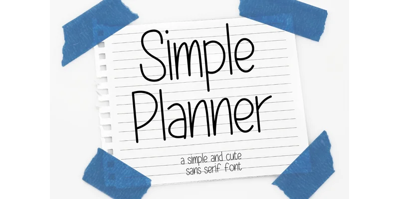 Simple Planner Font by Minimalist Eyes — Sans Serif Font