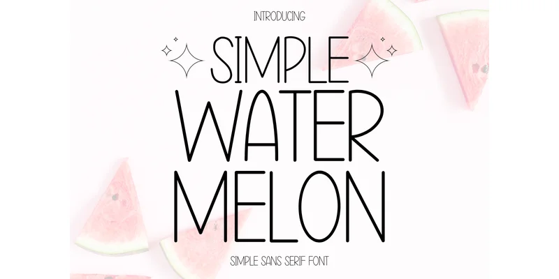 Simple Water Melon Font by Minimalist Eyes — Sans Serif Font