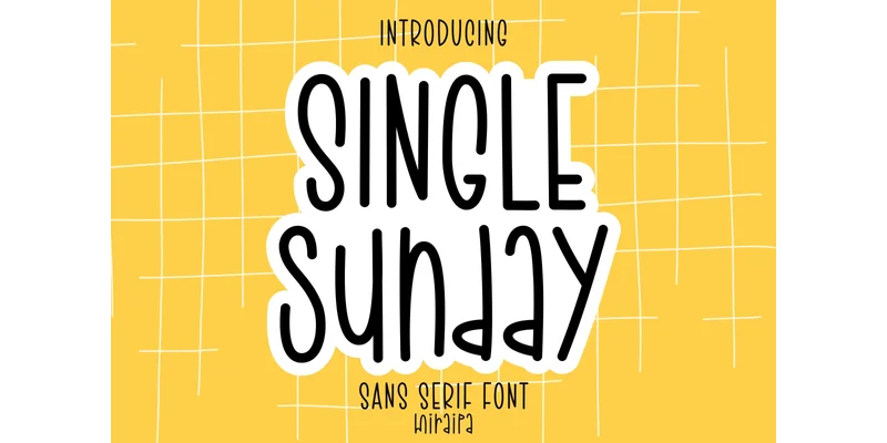 Single Sunday Font by miraipa — Sans Serif Font