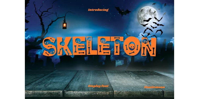 Skeleton Font by Honiiemoon by Honiiemoon — Decorative Font