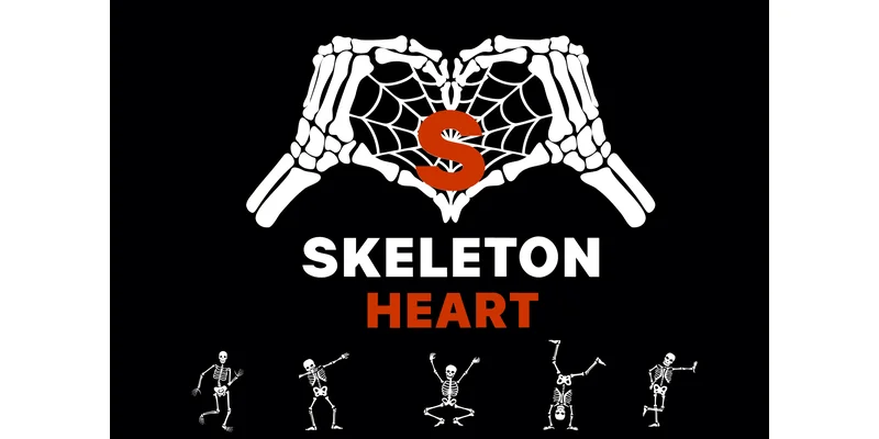 Skeleton Heart Monogram Font by Pui Art by Pui Art — Decorative Font