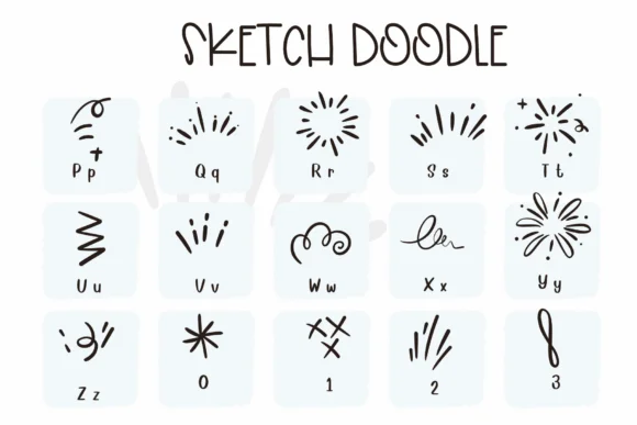 Sketch Doodle by Sirinart — Dingbats Font — thumbnail 3