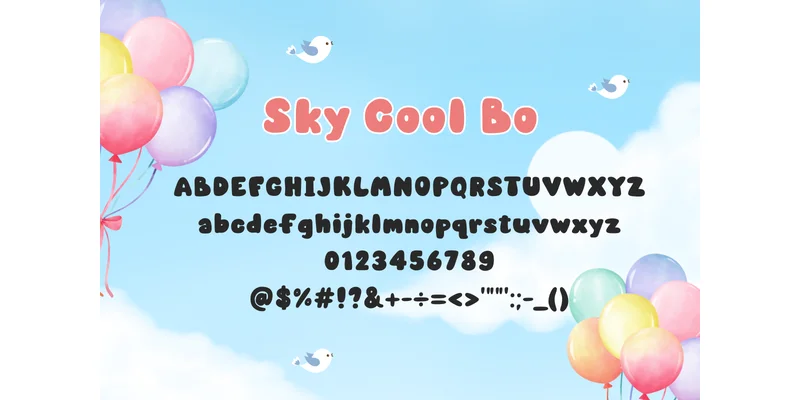 Sky Cool Bo Font by TanoiCartoonist by TanoiCartoonist — Display Font — thumbnail 2
