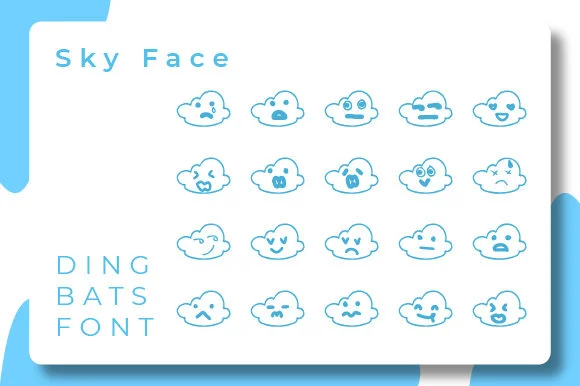Sky Face by Ciriative — Dingbats Font