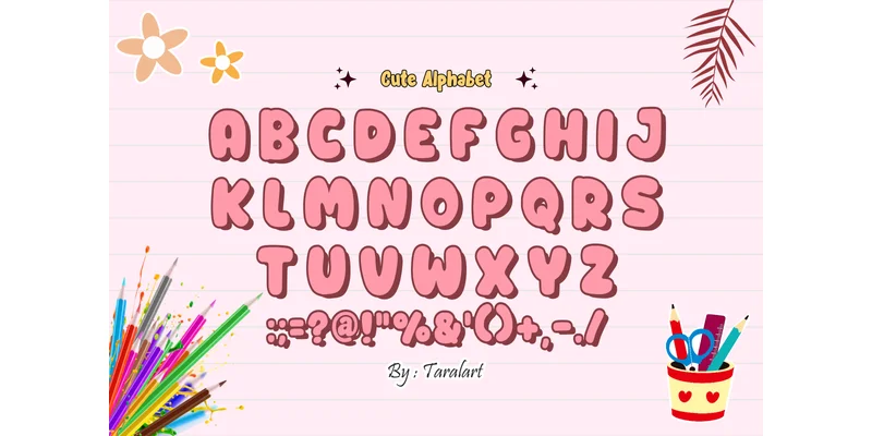 Small Bubble Font by TaralArt by TaralArt — Display Font — thumbnail 4