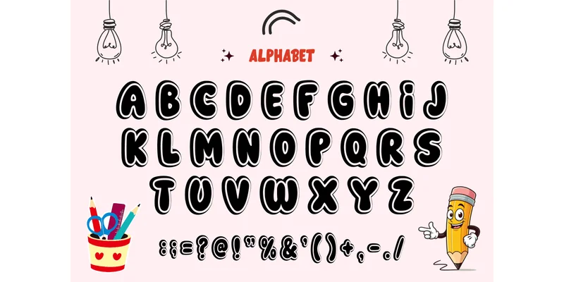 Small Kids Font by anamalmusyaffaCreative by anamalmusyaffaCreative — Display Font — thumbnail 4